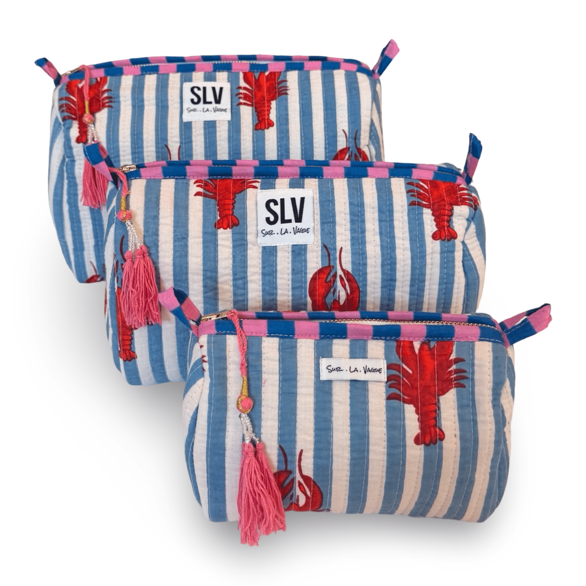Blue Lobster Pouch Set - Sur La Vague