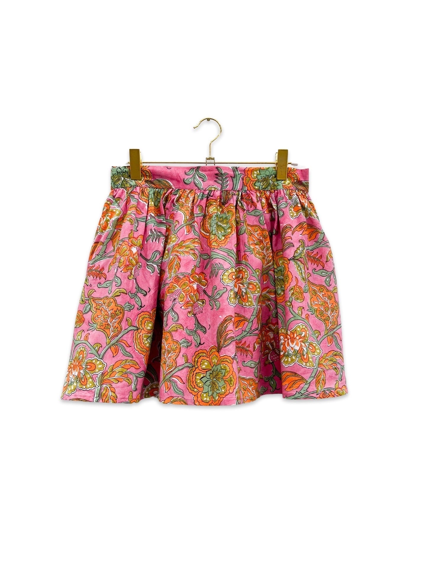Emma Floral Panel Mini Skirt — Cotton, One Size | Sur La Vague