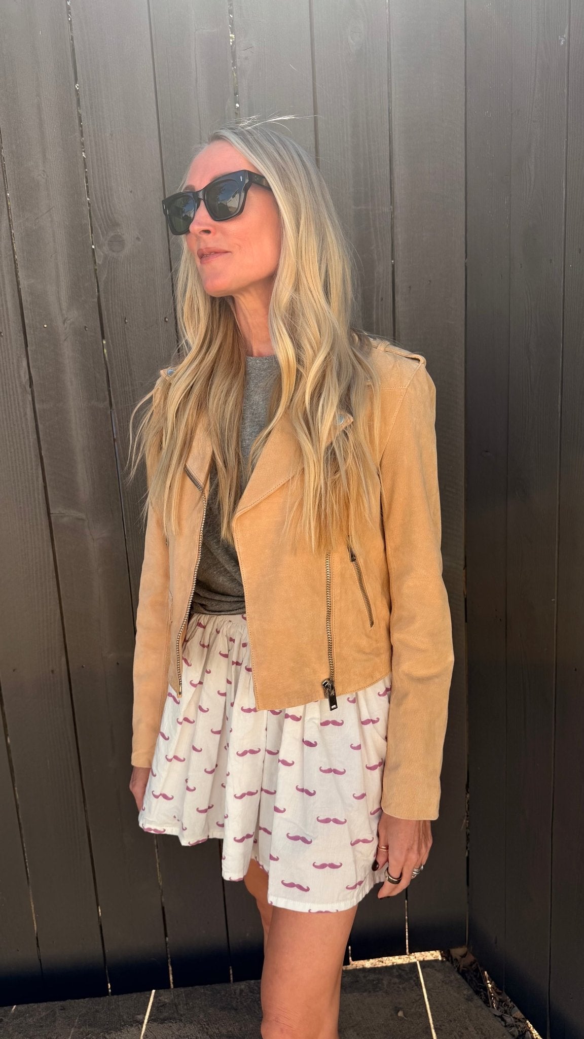 Mustachio Panel Mini Skirt - Sur La Vague