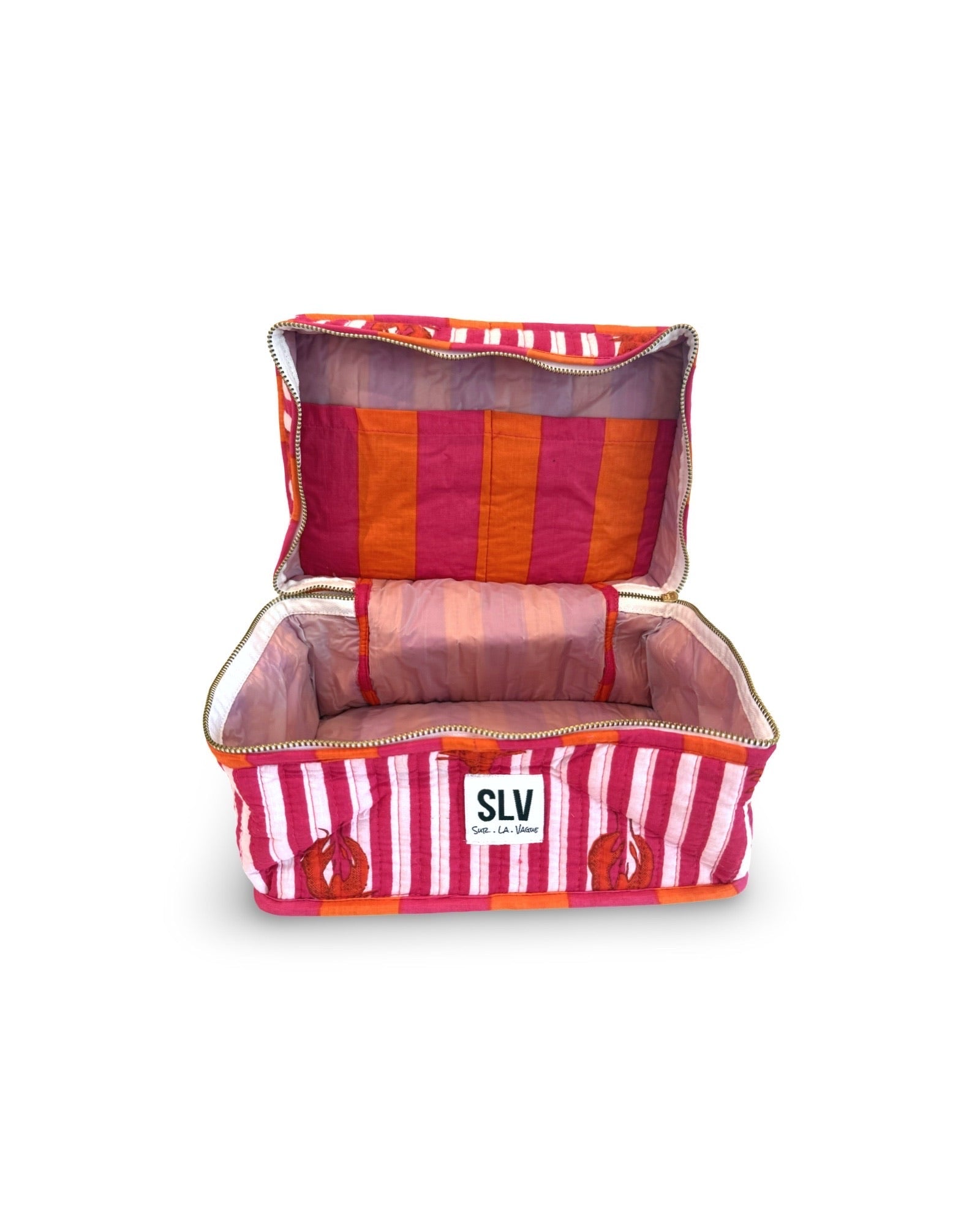 Pink Lobster Flat Lay Makeup Bag - Sur La Vague