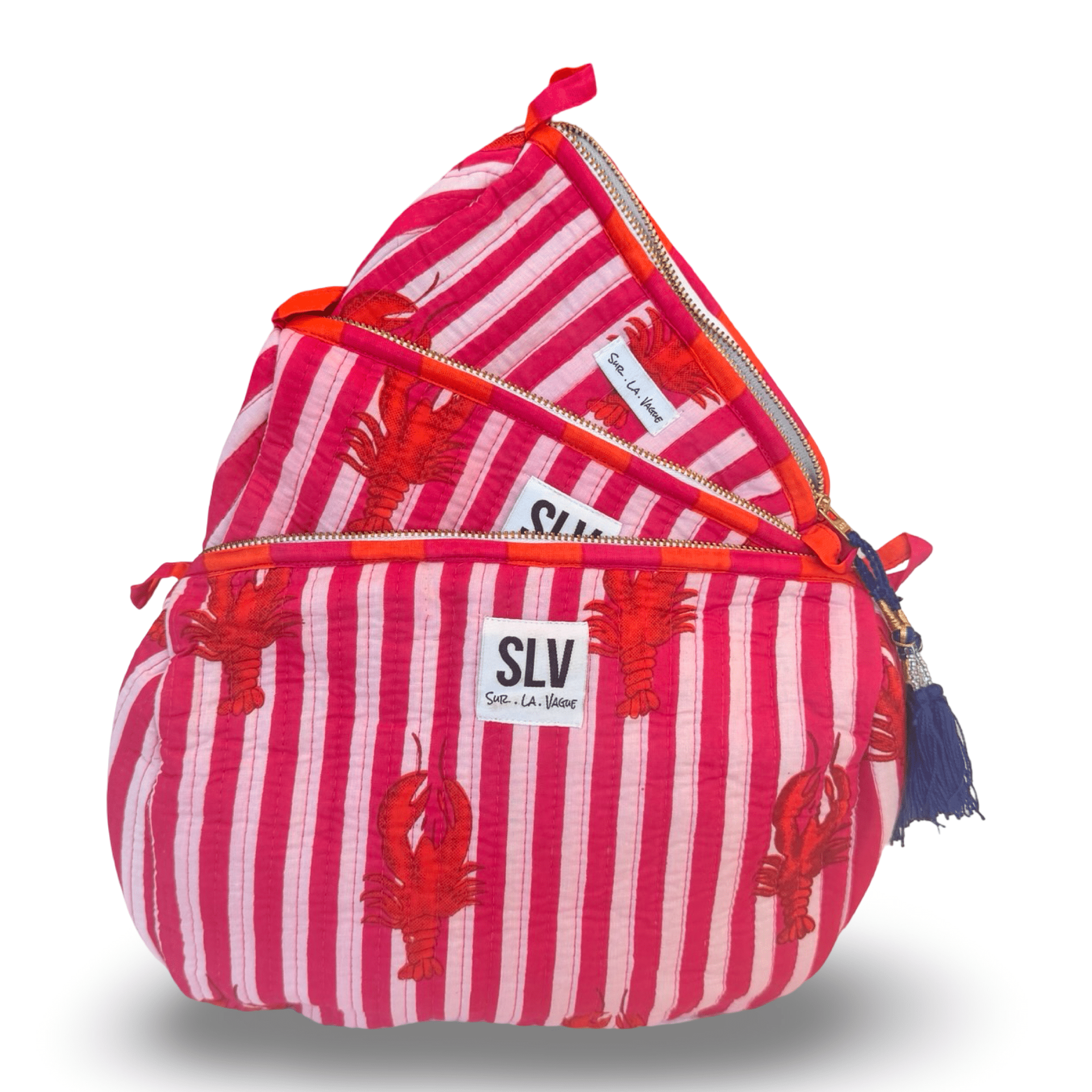 Pink Lobster Pouch Set - Sur La Vague