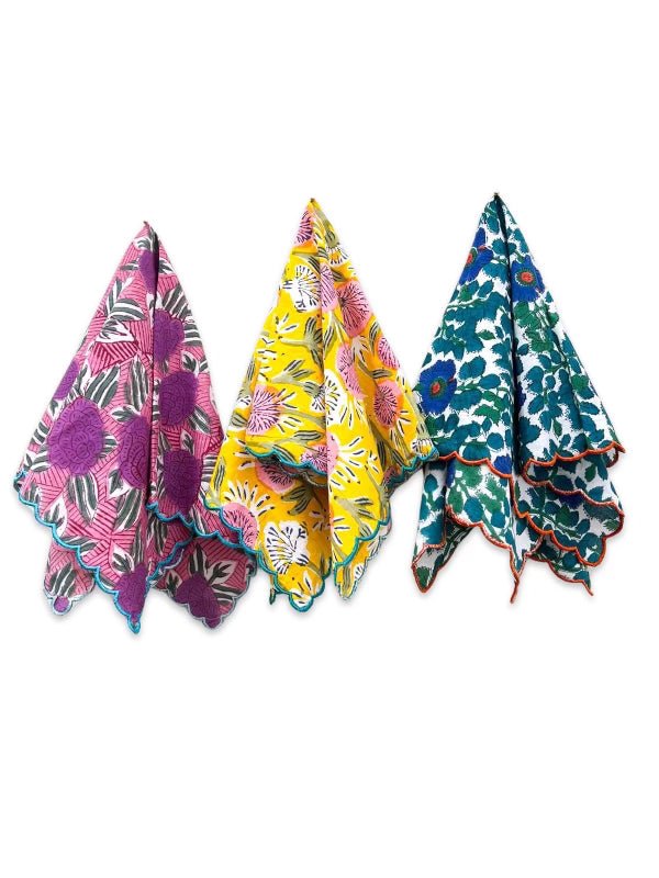 Poppy Cotton Dinner Napkins - Sur La Vague