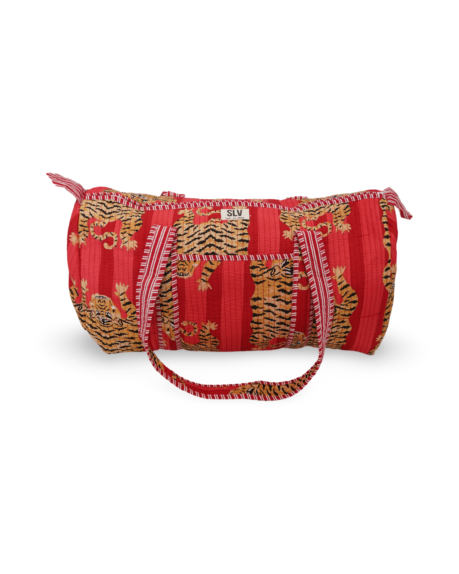 Red Tiger medium block print duffel bag - Sur La Vague