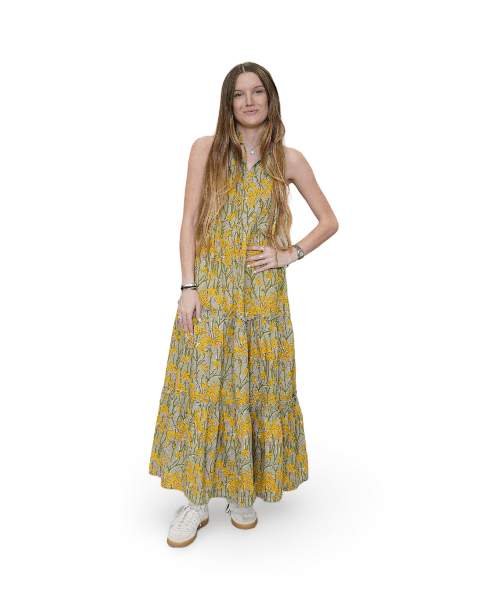 knee length dresses for ladies Maxi Ruffle Dress + Pockets – Flowy Style