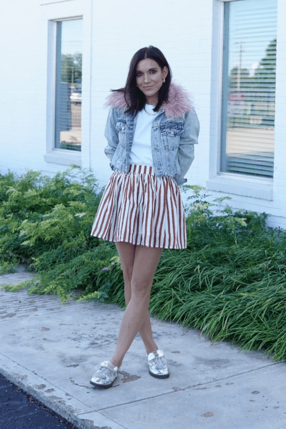 Rust Panel Mini Skirt - Sur La Vague