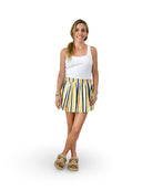 Scottie Stripe Panel Mini Skirt - Sur La Vague