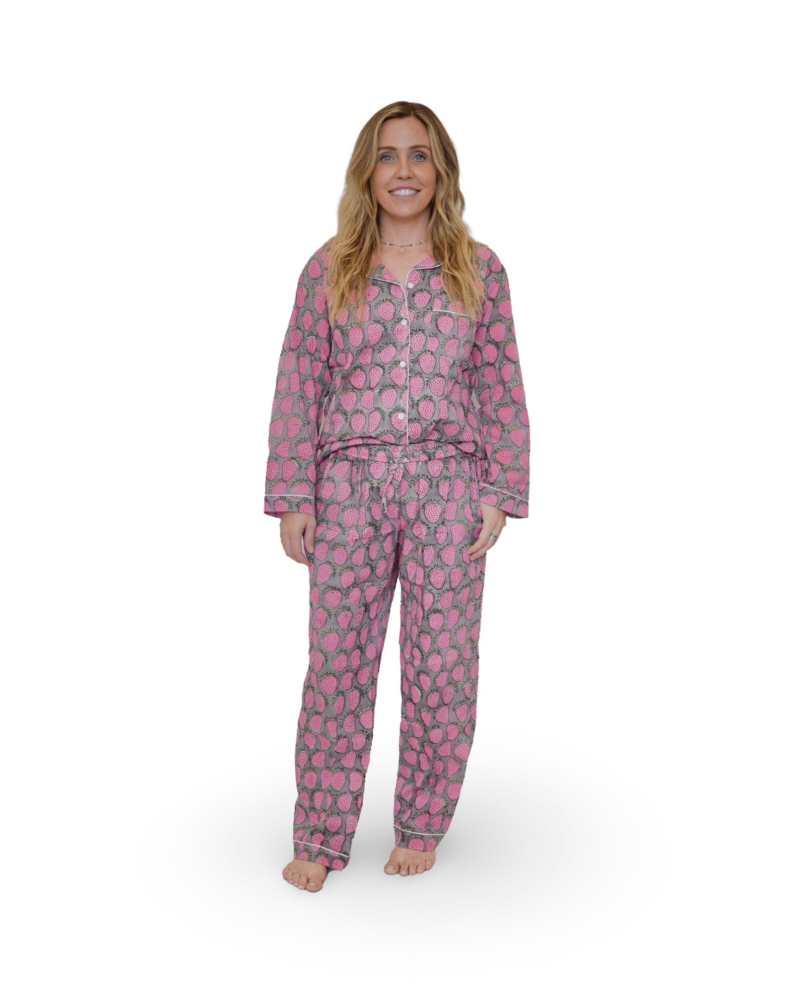 Strawberry Pajama Pants Set - Sur La Vague