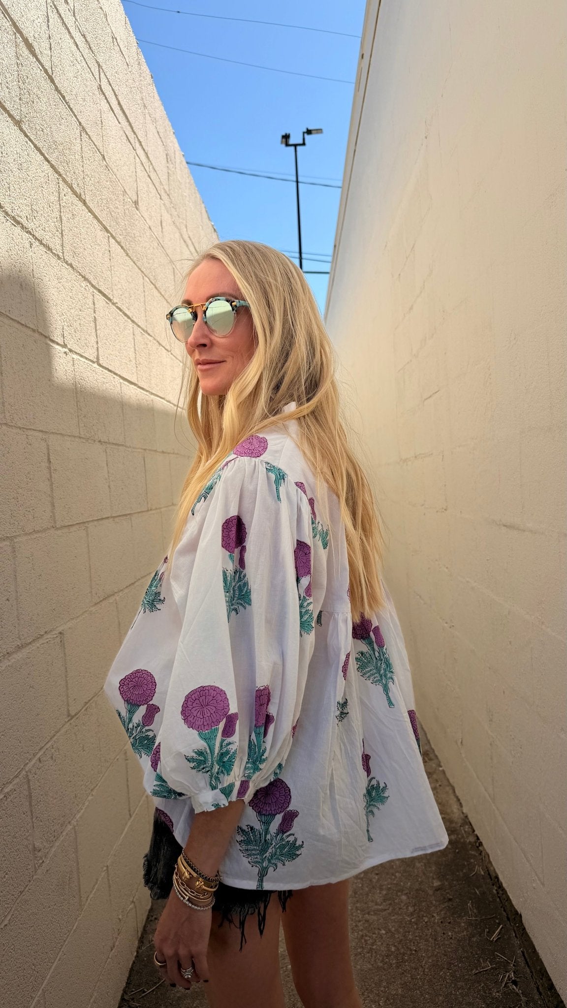 Violet Classic Blouse - Sur La Vague