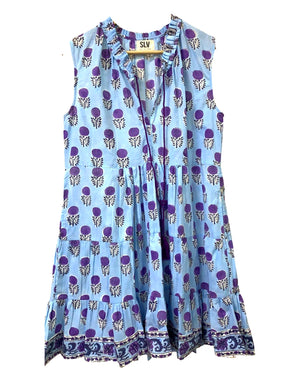 Dahlia Cap Sleeve Mini Ruffle Dress
