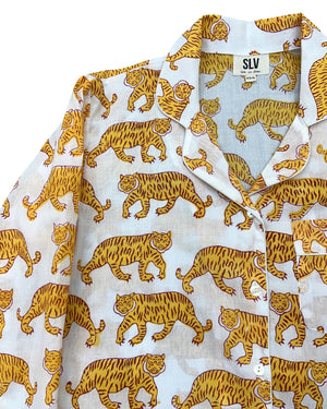 Tibetan Tiger Pajama Shorts Set