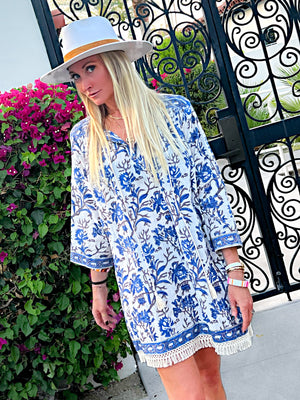 French Blue Tunic Cover Up