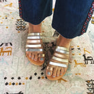 Mixed Metal Maya Sandal - Sur La Vague