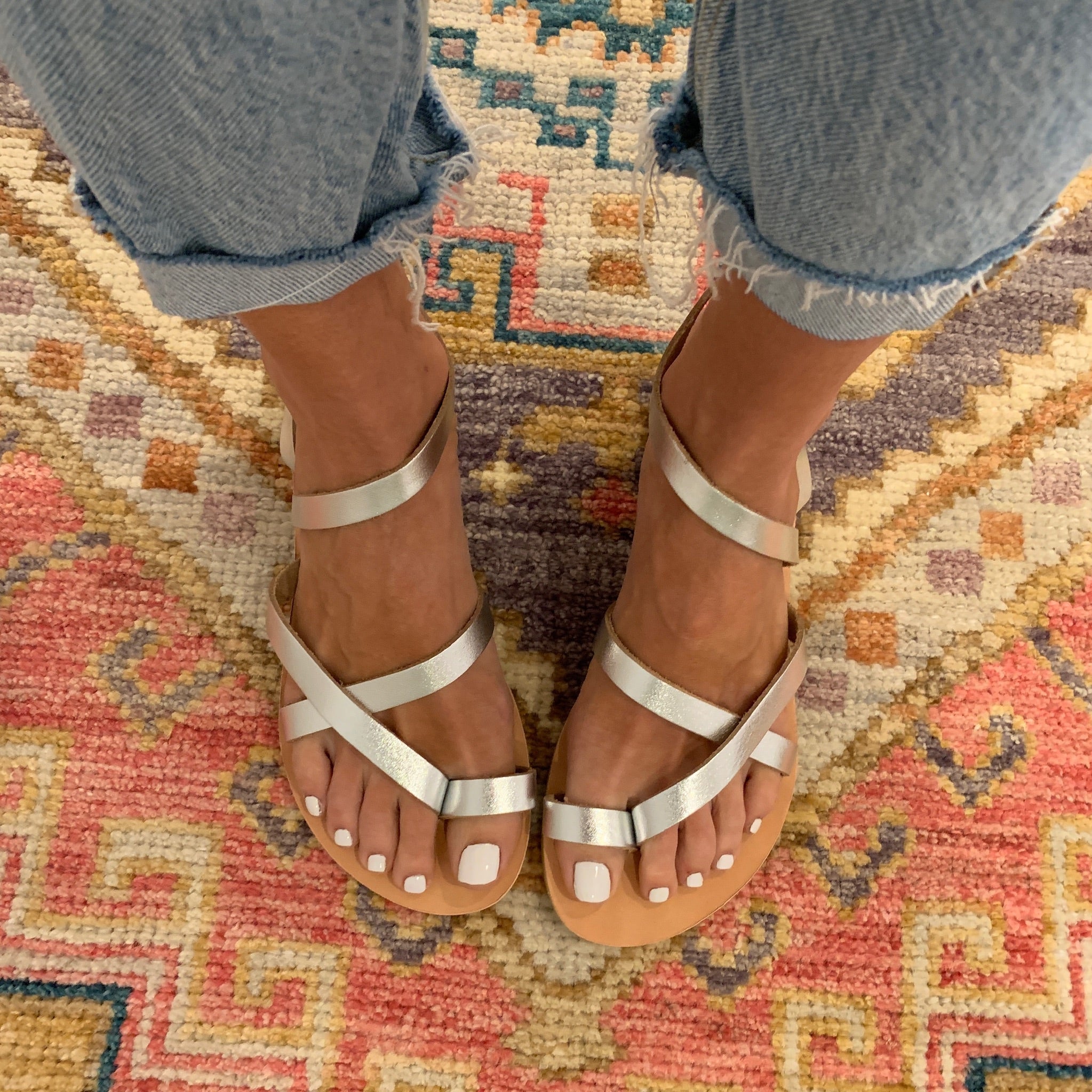 Silver Catie Sandal - Sur La Vague